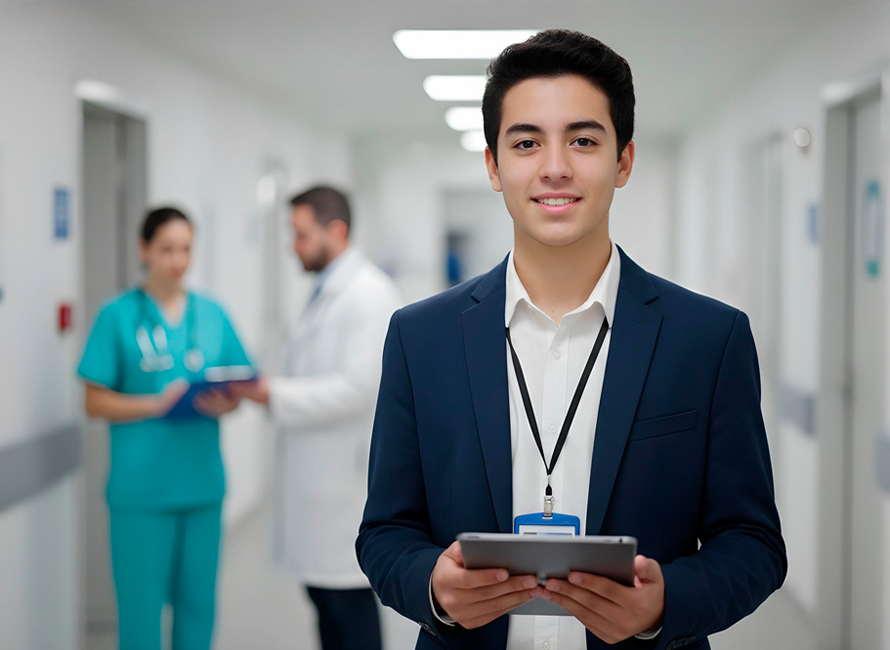 estudiante de la carrera de Administración en Salud en la universidad Cayetano Heredia