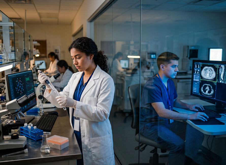 Radiología y Laboratorio Clínico especialidades de la Tecnología Médica